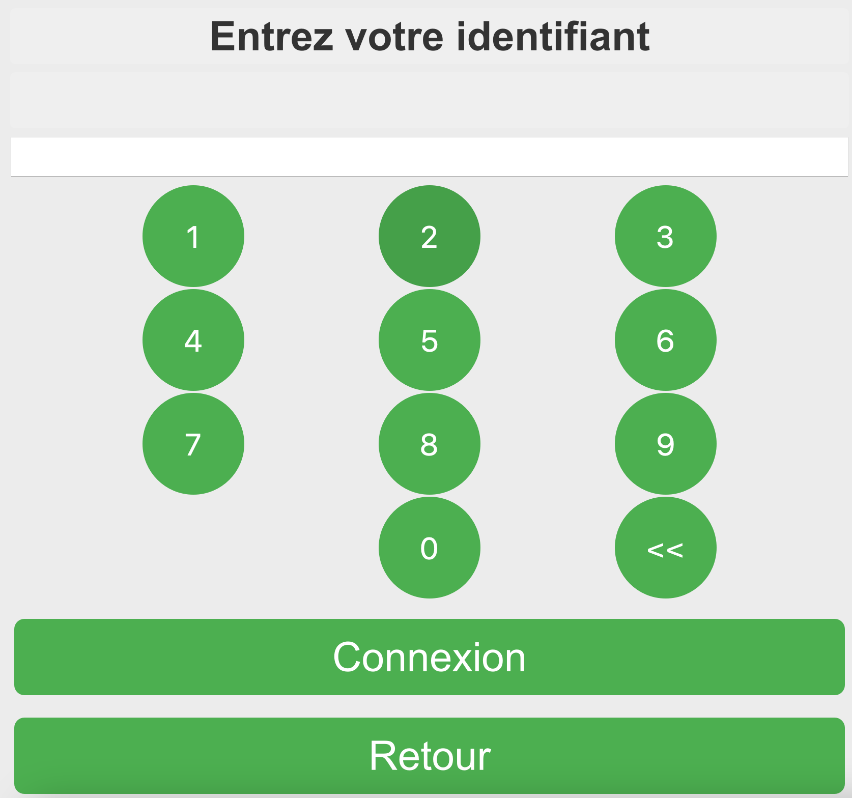 Entrez votre identifiant